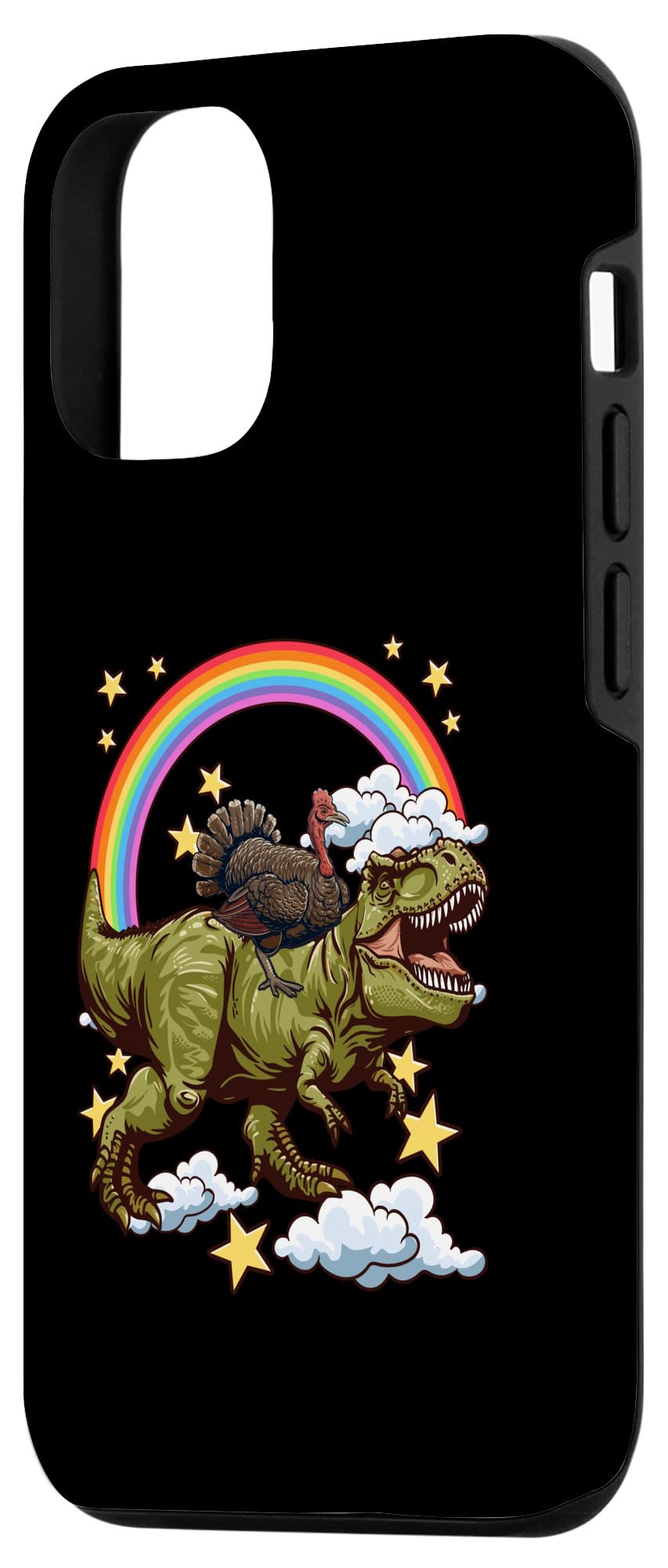 iPhone 13 Pro Turkey Rides a Dinosaur Dino Case - Image 2