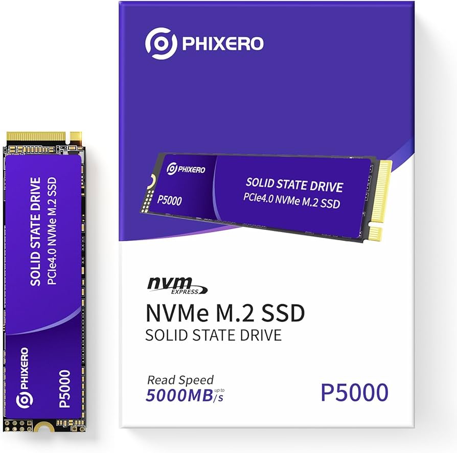 Amazon | PHIXERO P5000 NVMe SSD 512GB PCIe Gen 4.0x4 M.2