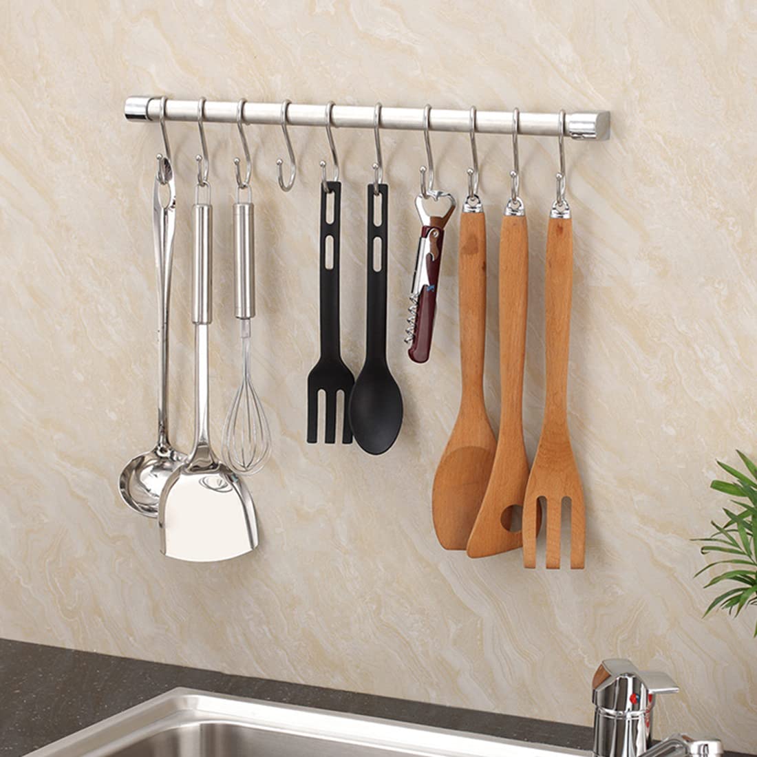 10 Ganci A S In Acciaio Inox Olakin - Per Cucina, Bagno, Camera | Multiuso 5.5x4 Cm - Foto 5