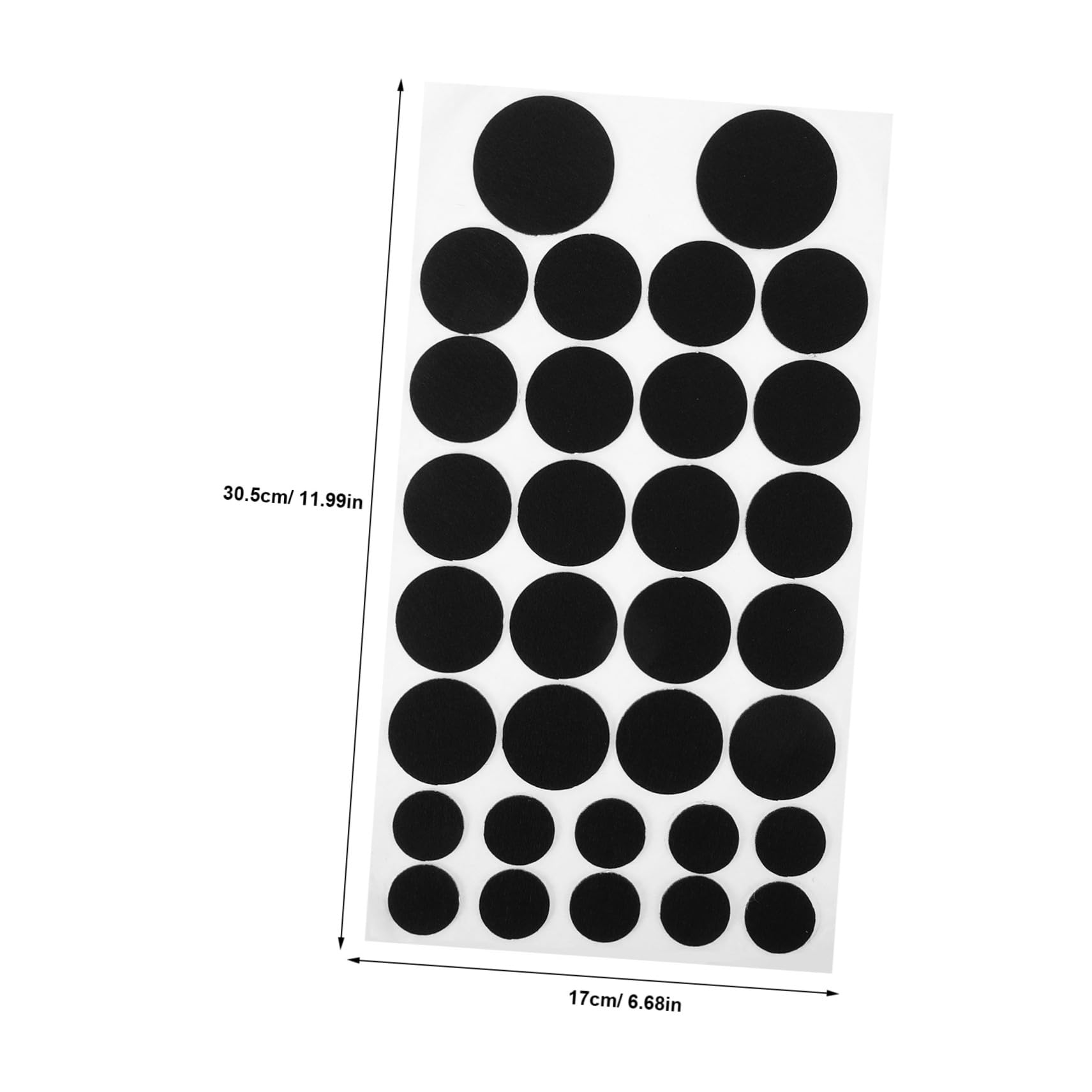 OSALADI 4 Sheets Adhesive Felt Stickers Felt Circles for Crafts DIY Clothing Decor Spotted Design Stickers