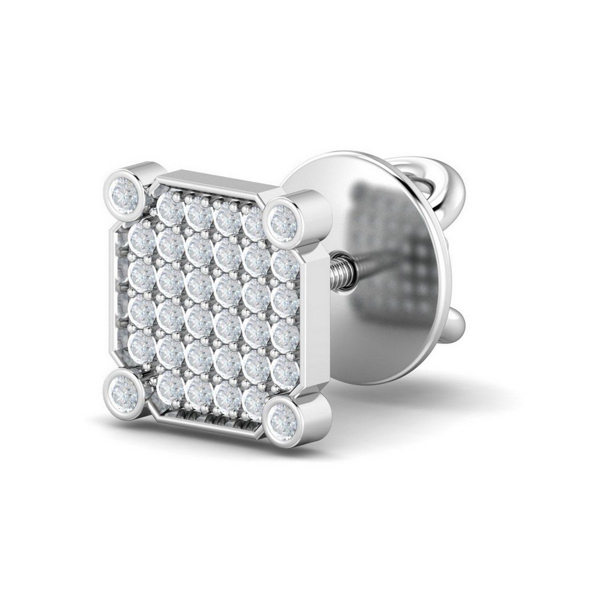 kuberbox White Gold and Diamond Beale Stud Earrings-picture-32