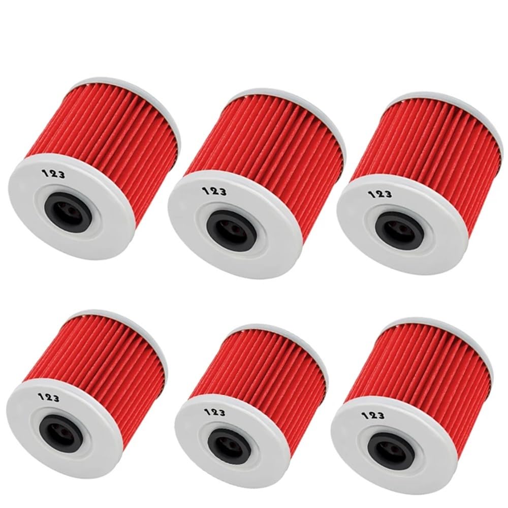 Accesorios Filtros de aceite for motocicleta compatibles con KLR650, KL650, KLX650, KL650S, BJ250, KLT200, KLF220, KLF250, KEF300, KLF300 y Z200.(6pcs)