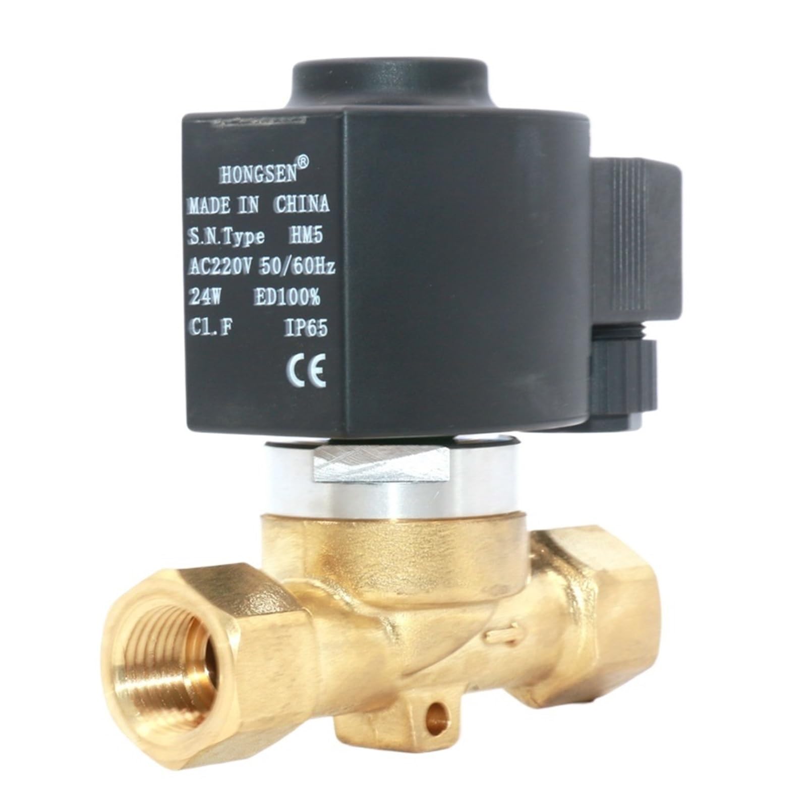 Elettrovalvola, Elettrovalvola CO2 ad alta frequenza da 1/2 "DN15 Valvola di controllo unidirezionale in ottone Valvola acqua AC220