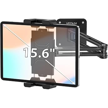 Urmust Tablet Wall Mount Double Arm 15.6 Inch Portable Monitor Holder
