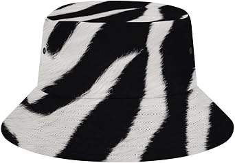 Generic Unisex Bucket Hat UPF 50+ Foldable Personalized for Beach & Fishing Zebra Animal Printed Sun Hat