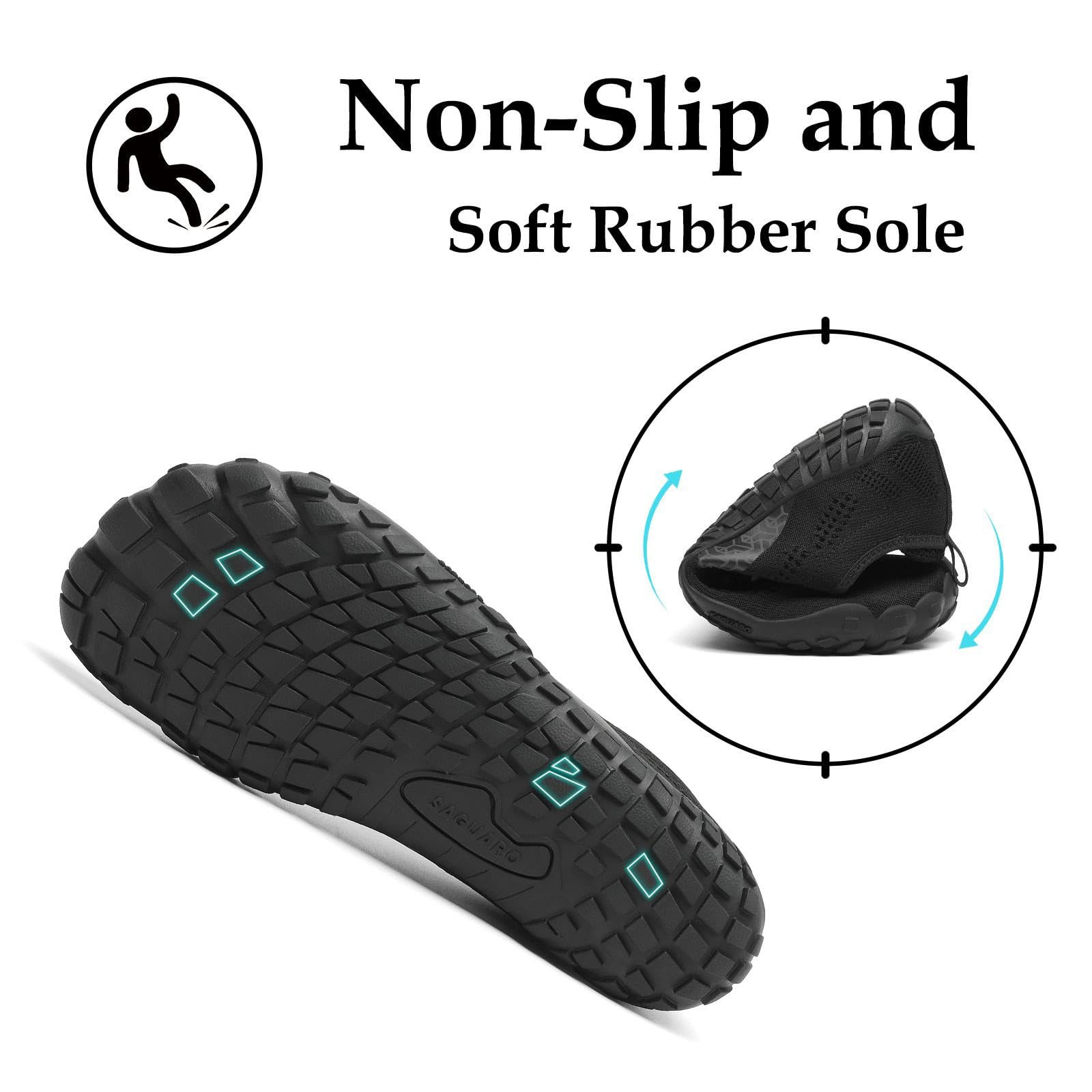 SAGUARO Scarpe Barefoot Minimaliste Uomo Donna - Scarpe Scogli Leggere Traspiranti Antiscivolo - con Padelle Larghe e Zero Gocce