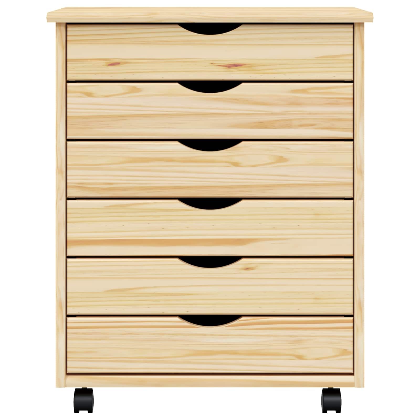 Archivador Móvil con Cajones, Gabinete de Almacenamiento de Oficina con Ruedas para Documentos, Libros, Papelería, Oficina en Casa, Sala de Manualidades, (53x39x65,5cm)