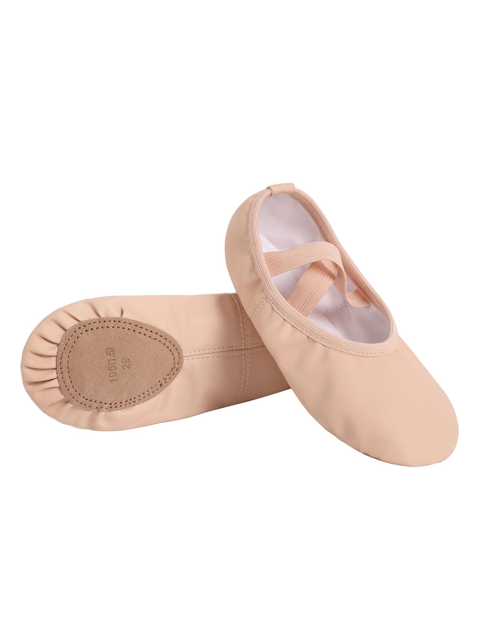 Phoeswan Ballet Shoes for Girls, PU Leather Girls Dance Slippers for Toddler/Little Kid/Big Kid