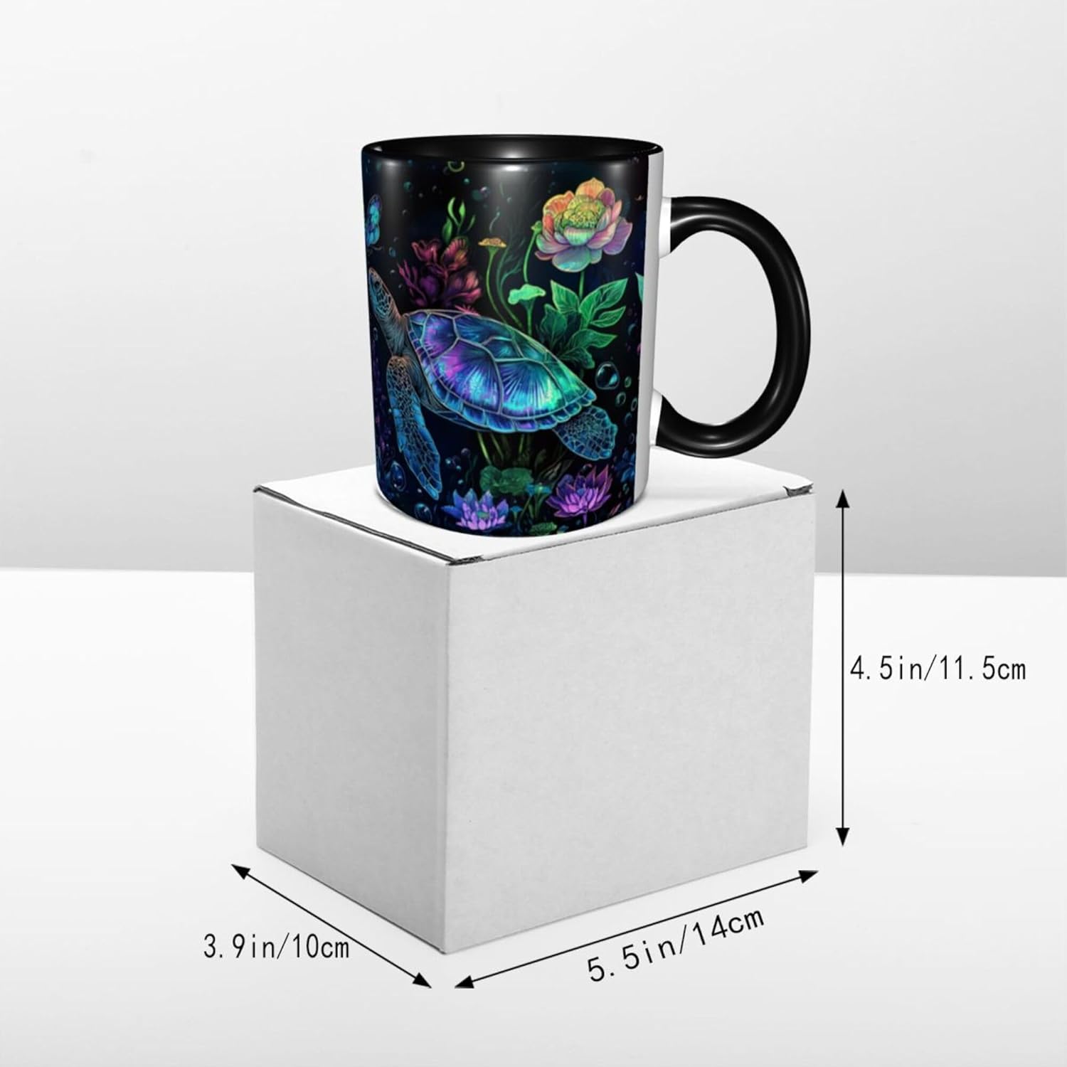 Sea Turtle Coffee Mug Funny Ceramic Tea Cup With Handle Dishwasher Microwave Safe for Women 11oz Porcelain Mugs - Image 5