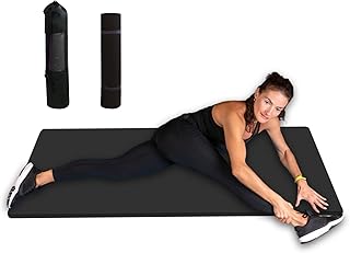 Tapete de yoga extragrueso, equipo de entrenamiento de 15 mm, tapete de entrenamiento de yoga con correa de transporte, para gimnasio en casa, pilates, entrenamiento muscular en el suelo, fitness