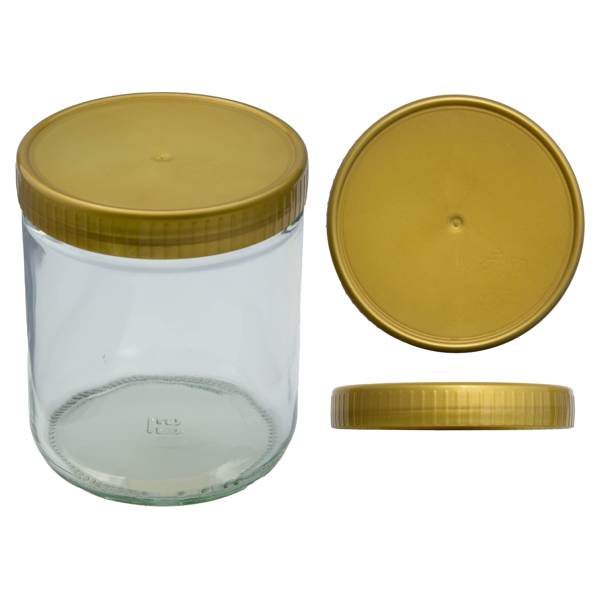 Neutrales Honigglas mit Kunststoffdeckel 500g | 1 Paket (96 Stk)