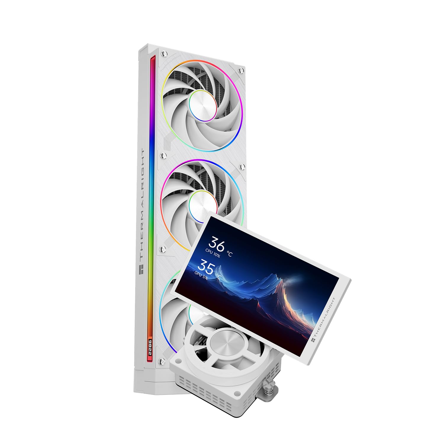 Thermalright Dynamic Vision Pro 360 ARGB White-360mm AIO CPU Liquid Cooler