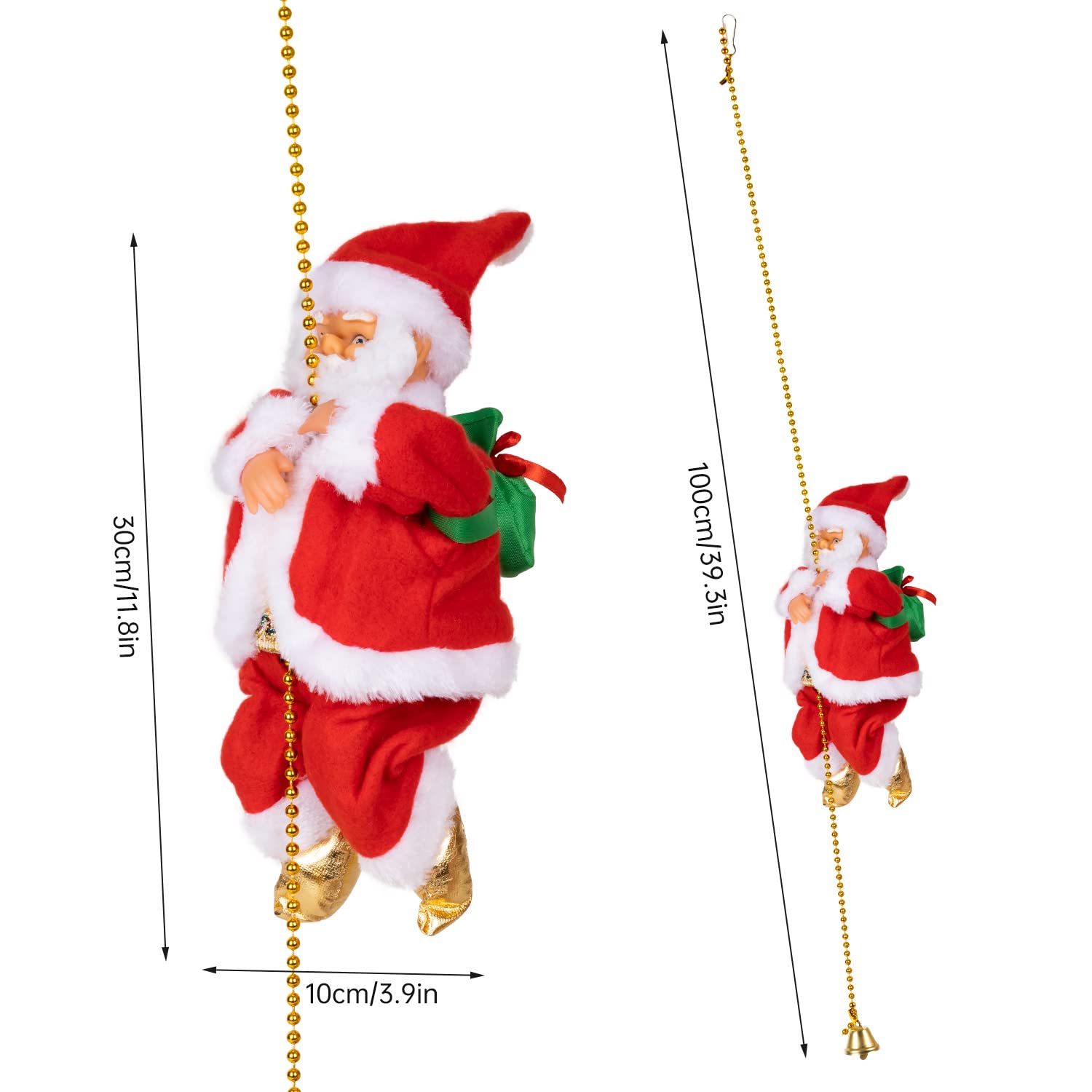 Santa Claus Climbing Beads,Santa Claus Climbing Rope Ladder
