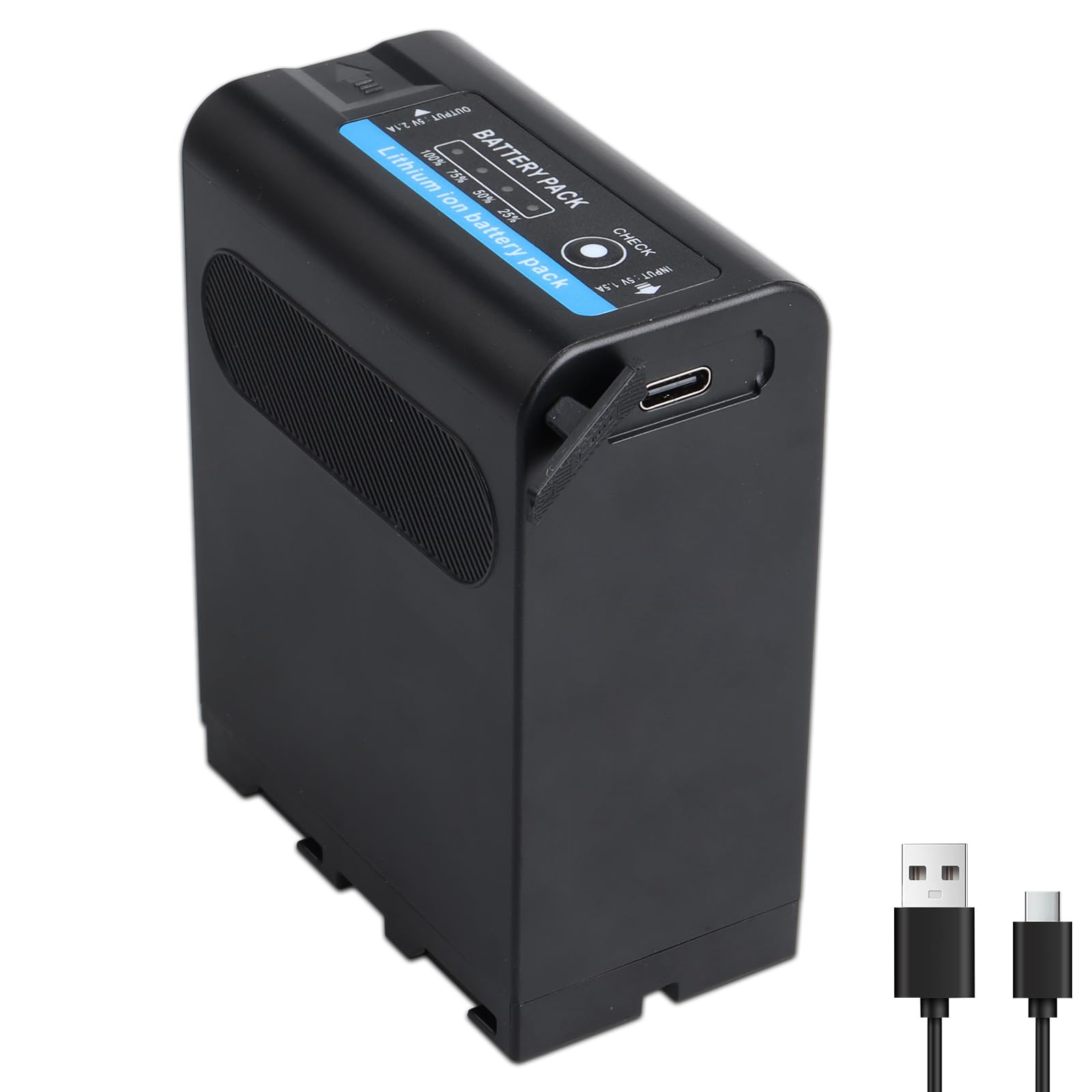 Batteria NP-F990 13400mAh (PD30W USB-A e Tipo-c/USB-C) Compatibile con Sony NP-F990 NP-F980 NP-F970 NP-F960 NP-F950 NP-F930 NP-F550 NP- F570 NP-F770 NP-F750 HXR-NX5R, HXR-NX100 Batteria per videocamer
