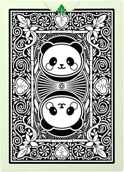 Bicycle Panda Playing Cards Cute Animal Playing Cards 1 Deck, Green