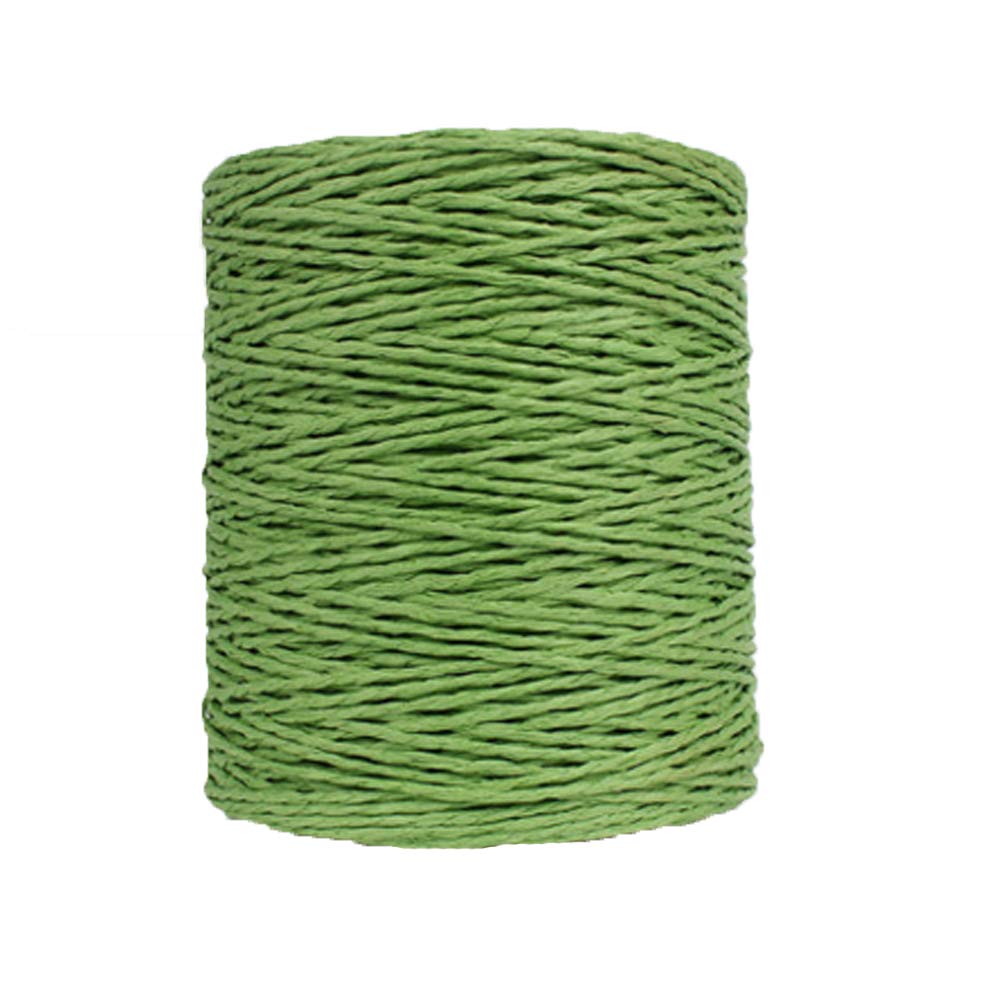 Natural Cotton Raffia Yarn Grass Green Sun Hat, Beach Bag Crochet Yarn, Rayon Knitting Materials - 280 Meters/306 Yards