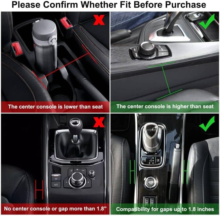 Miniatura 2 de Elegananccy Relleno de espacio para asiento de automóvil, organizador de asiento de automóvil de cuero de alta calidad, caja de almacenamiento de