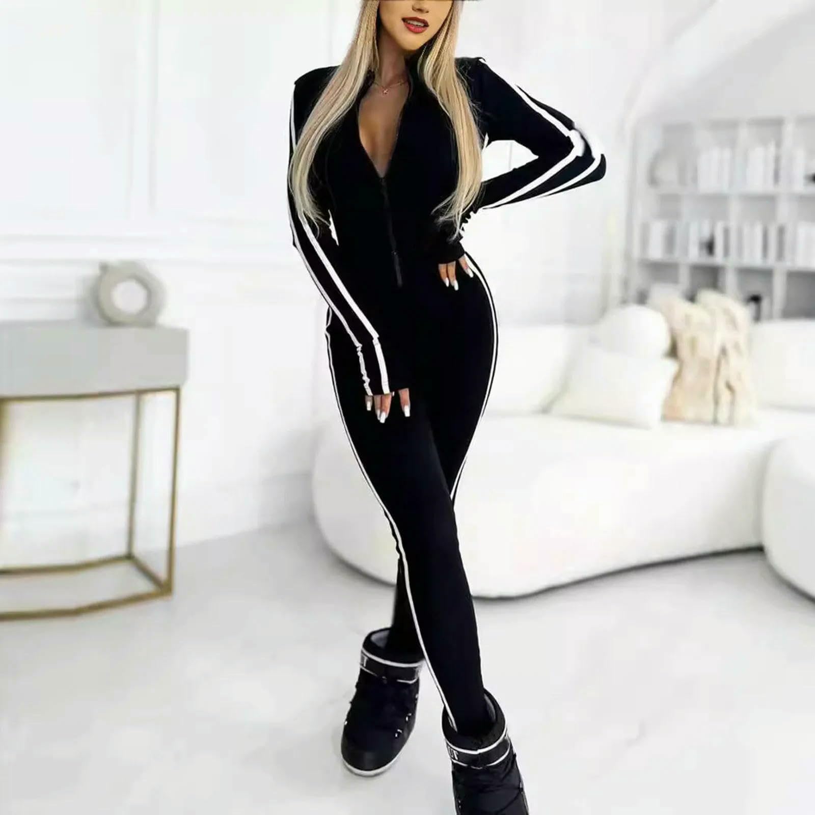 bielizna modelująca casualowy kombinezon z długim rękawem dla kobiet jednoczęściowe jesienne spodnie kombinezon dres