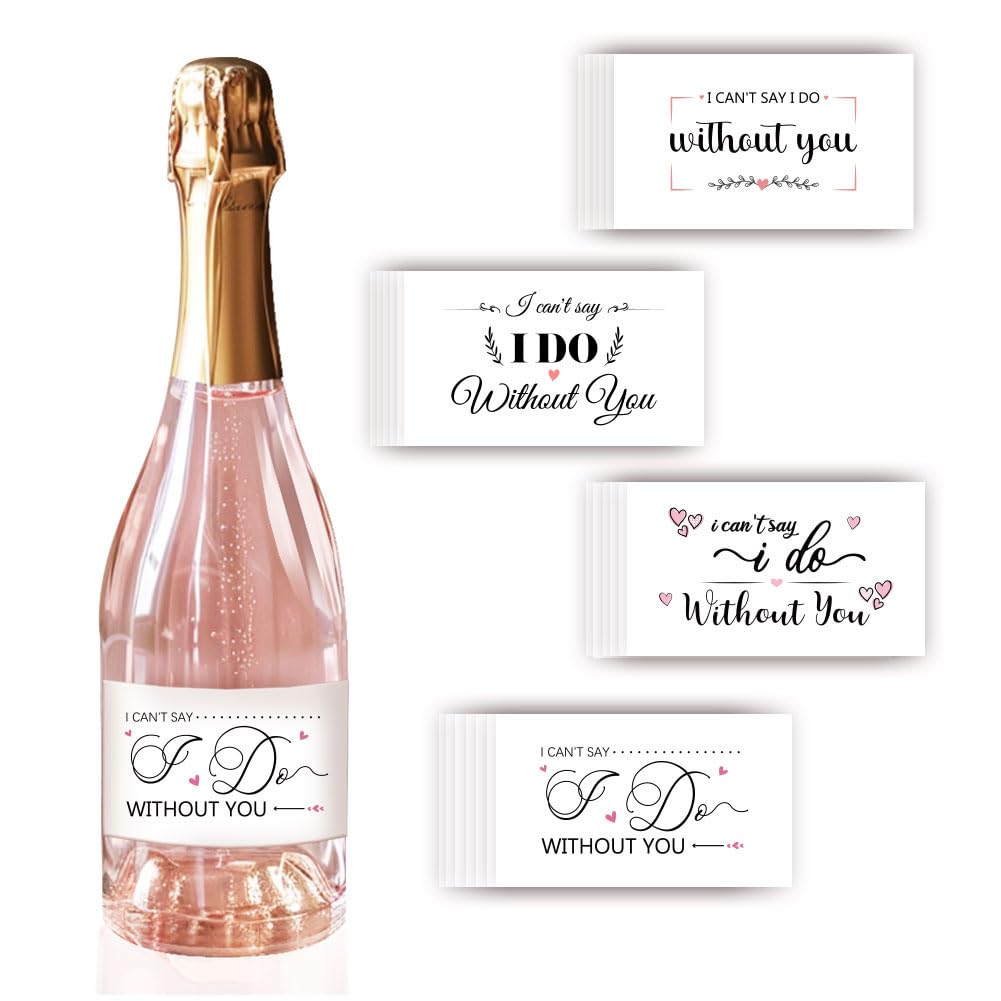 PH PandaHall 40 mini etiquetas para botellas de vino con texto inglés boda