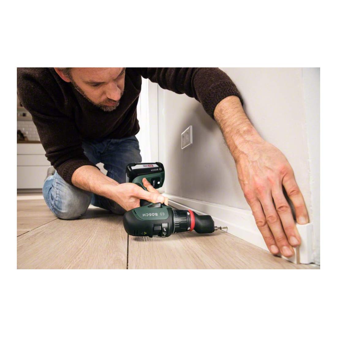 Bosch Trapano Battente-Avvitatore a Batteria AdvancedImpact 18, 1 Batteria, Sistema a 18 V, con Accessori, in Scatola di Cartone