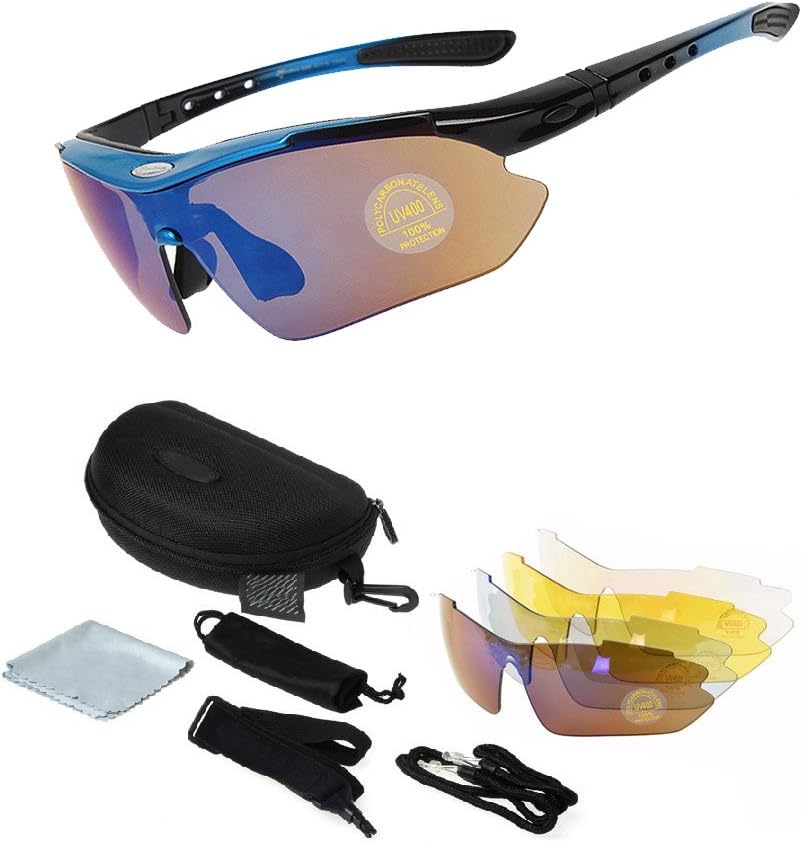 Rockbros Sports Photochromic Polarized Glasses Cycling Eyewear Bicycle Glass MTB Bike Bicycle Riding Finshing Cycling Sunglasses 1000 (Blue)