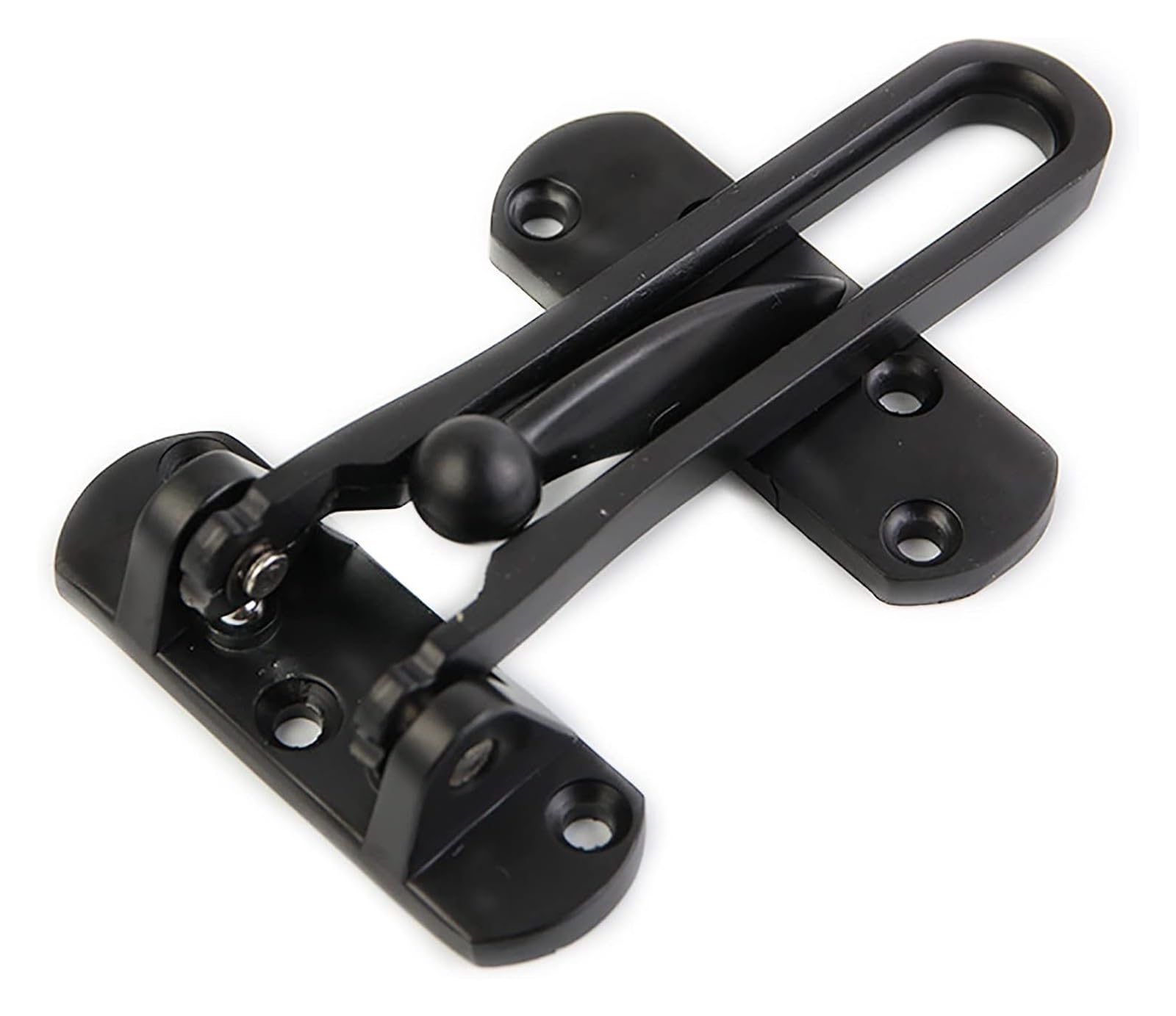 Door Latch， Zinc Alloy Swing Bar Door Lock Chain Multicolor(Svart)