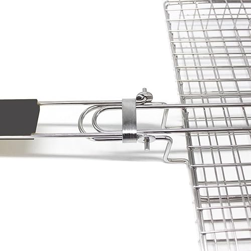 Miniatura 7 de Cesta para barbacoa - Cesta para parrilla de pescado y estante - Accesorios para exteriores