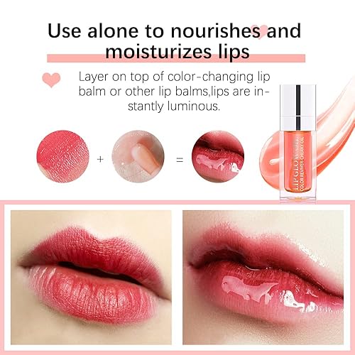 Miniatura 5 de Aceite de labios voluminoso bálsamo labial tintado aceite nutritivo para el cuidado de los labios aceite de labios transparente para el cuidado de