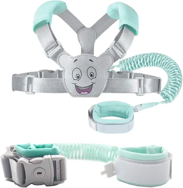 SMBOX 3-in-1 Baby Walking Harness with Anti-Lost Wrist Cuff & Backpack