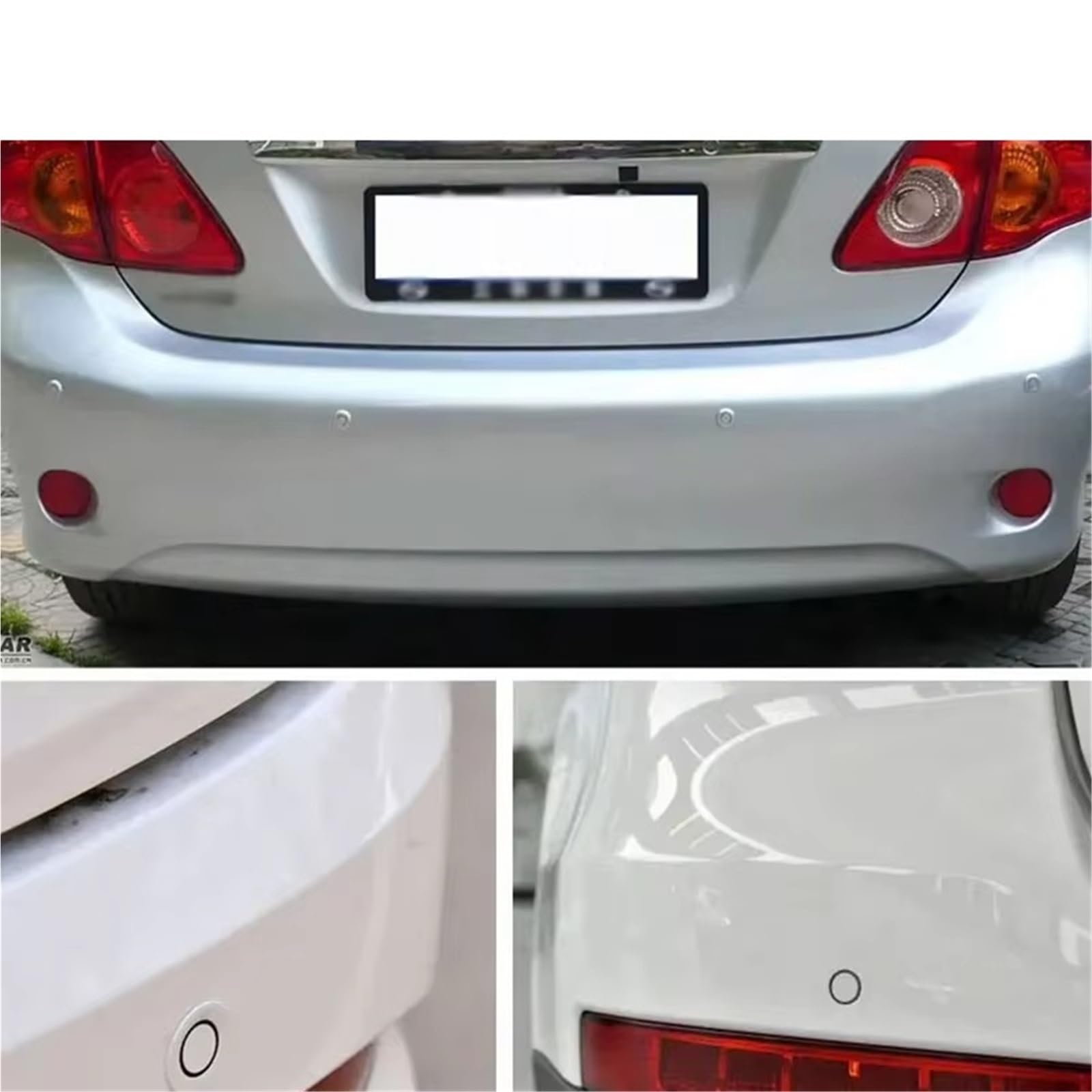 Aparcamiento asistido Sensor De Aparcamiento Marcha Atrás Para Coche 4 Unidades 18.5mm Para Vehículos Con Sonda Monitores Para Punto Ciego Control Distancia(GRAY)