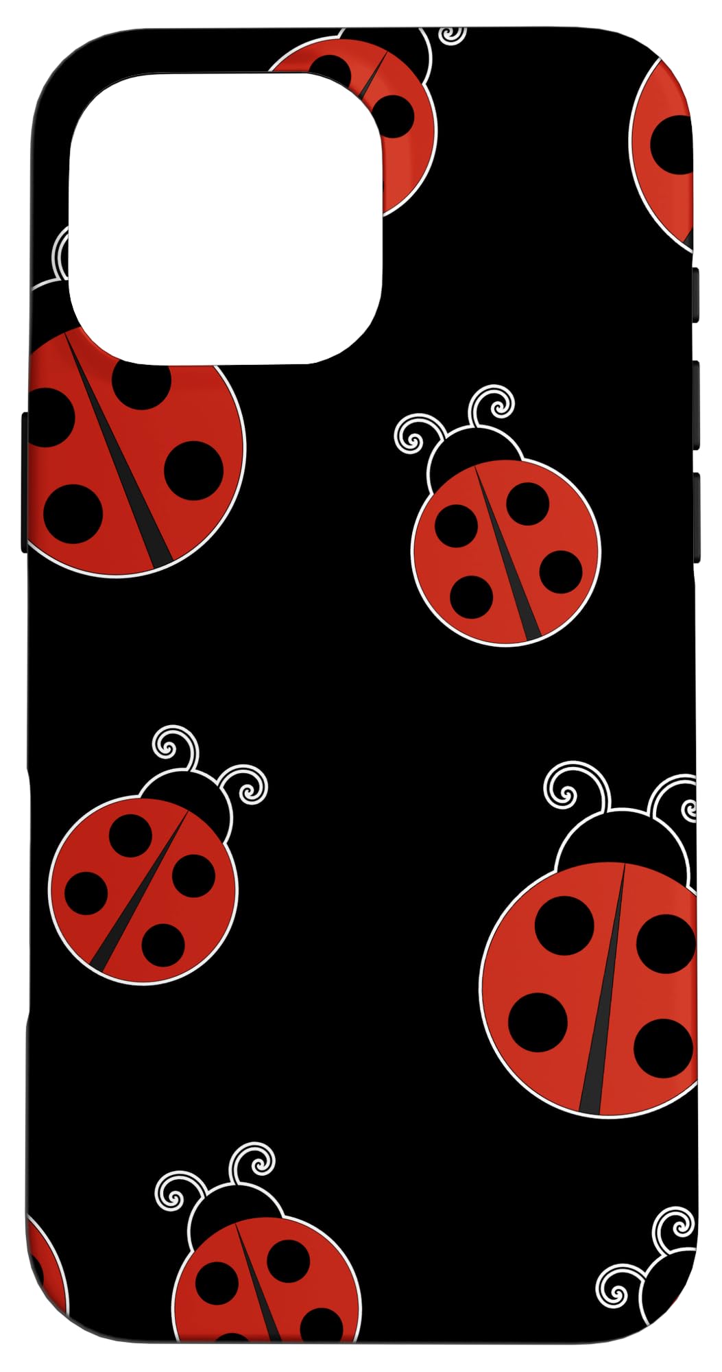 Cute Ladybug Garden Botanical Red Lady Bug Black Polka Dots Case for iPhone 16 Pro Max