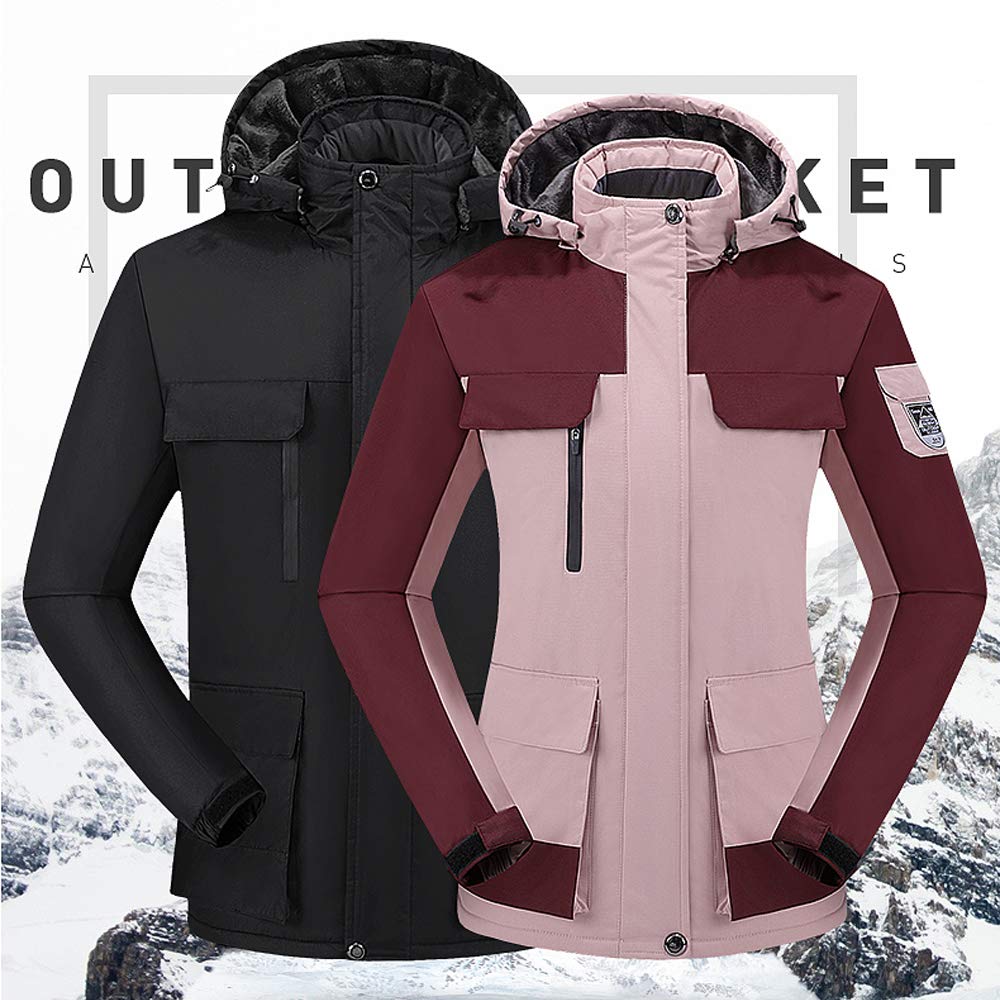 Giacca Montagna Uomo Giacca Trekking Donna Parka Giacca Softshell Mantieni Caldo Giacche Sportive Traspirante Giacca da Sci Impermeabile Antivento Cappotto Invernale