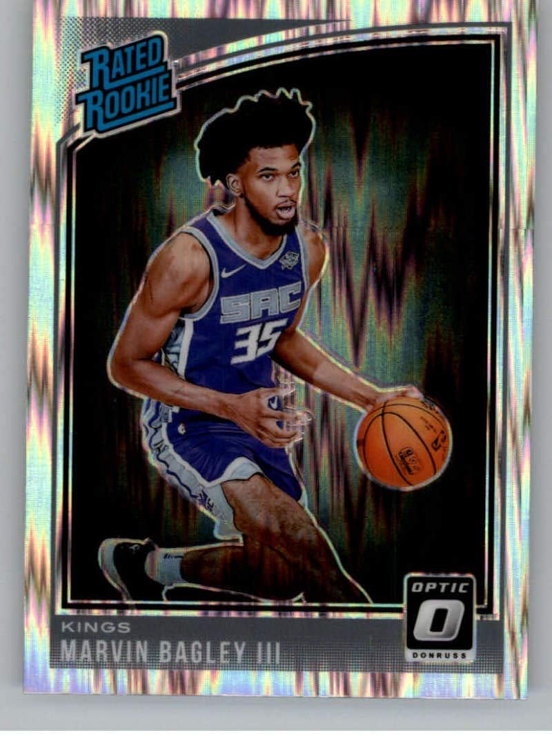 2018-19 Donruss Optic Shock Basketball #168 Marvin Bagley III Sacramento Kings Rated Rookie Official NBA Trading Card Produced By Panini