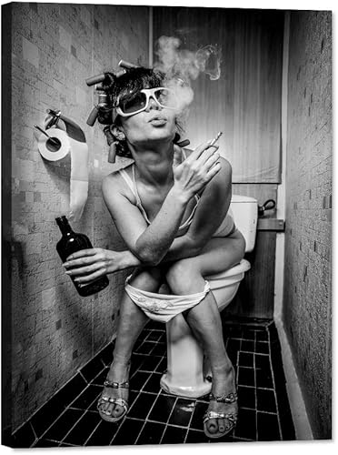 Miniatura 14 de Arte de pared de labios rojos, póster moderno y sexy impreso en lienzo decorativo moderno giclée, arte de mujer fumando, imagen de cigarro,