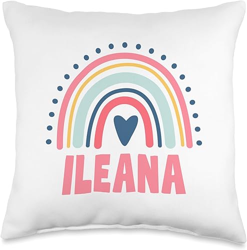 Idea Regalo Personalizzata con Nome Gifts Idea Ileana Name Custom Woman Myth Legend Pink Birthday Party Throw Pillow, 16x16, Multicolor
