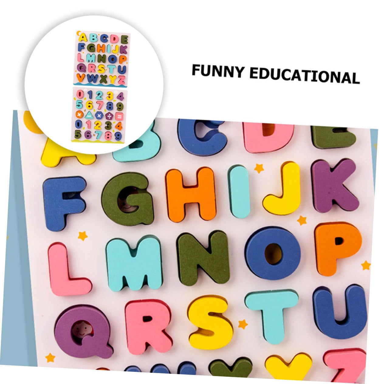 2 Juegos Bloques de Madera Educativos de Puzzle Números y Letras para Desarrollo Reconocimiento Aprendizaje Infantil Regalo Cumpleaños