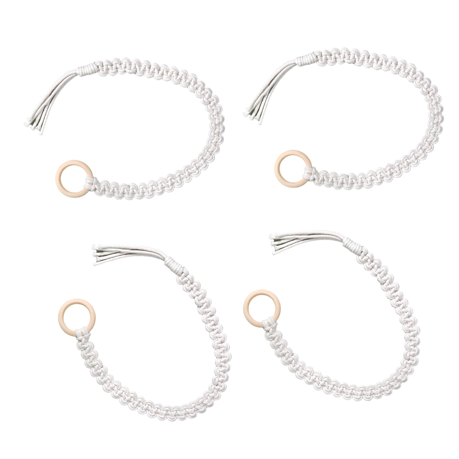 Xinsheinelry 4PCS Curtain Holder Straps Weave Tiebacks with Elegant Cloud Designing Not Need Drill Tieback Tiebacks