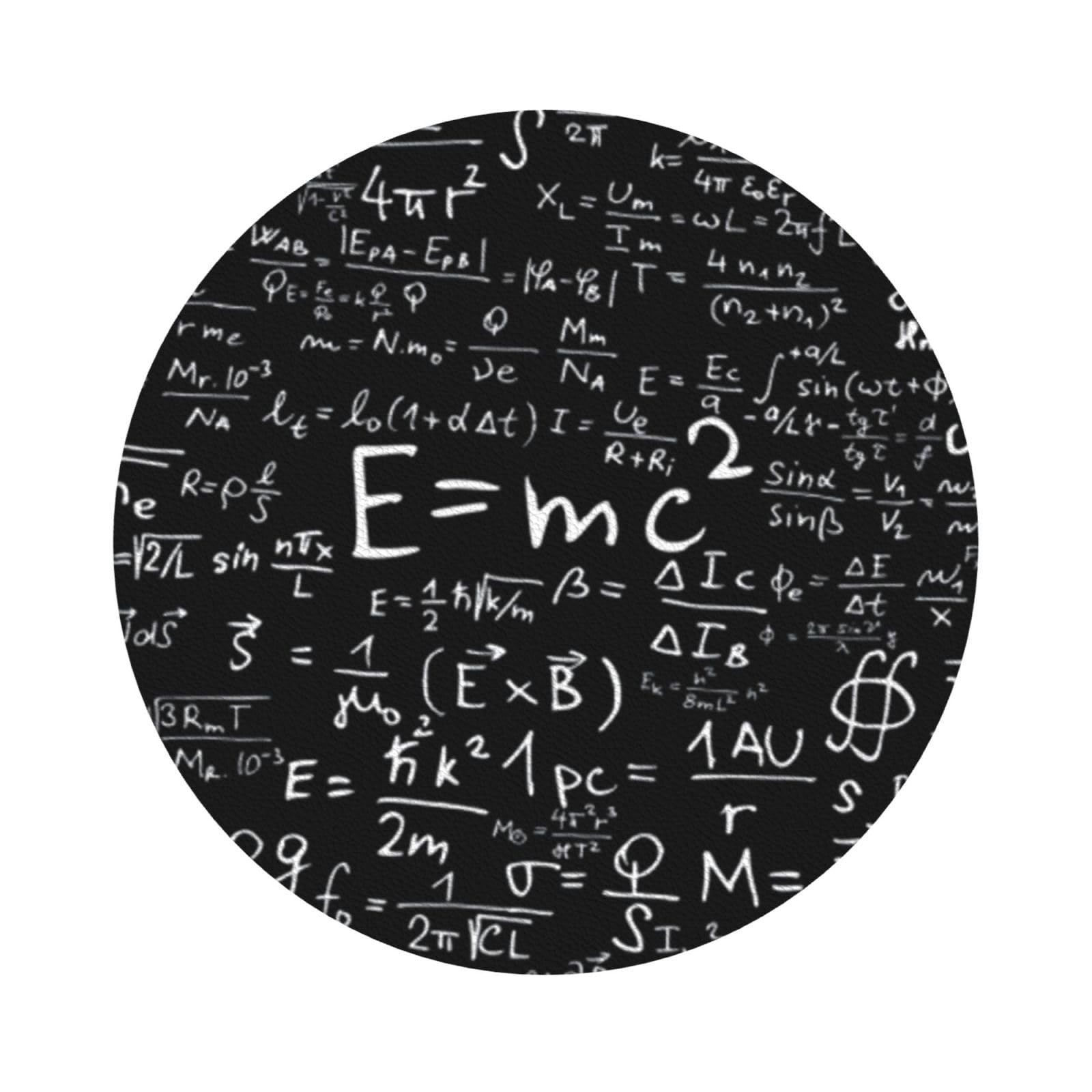 Blackboard wallpaper PU Leather Coasters Set of 6 Round Drink Coasters