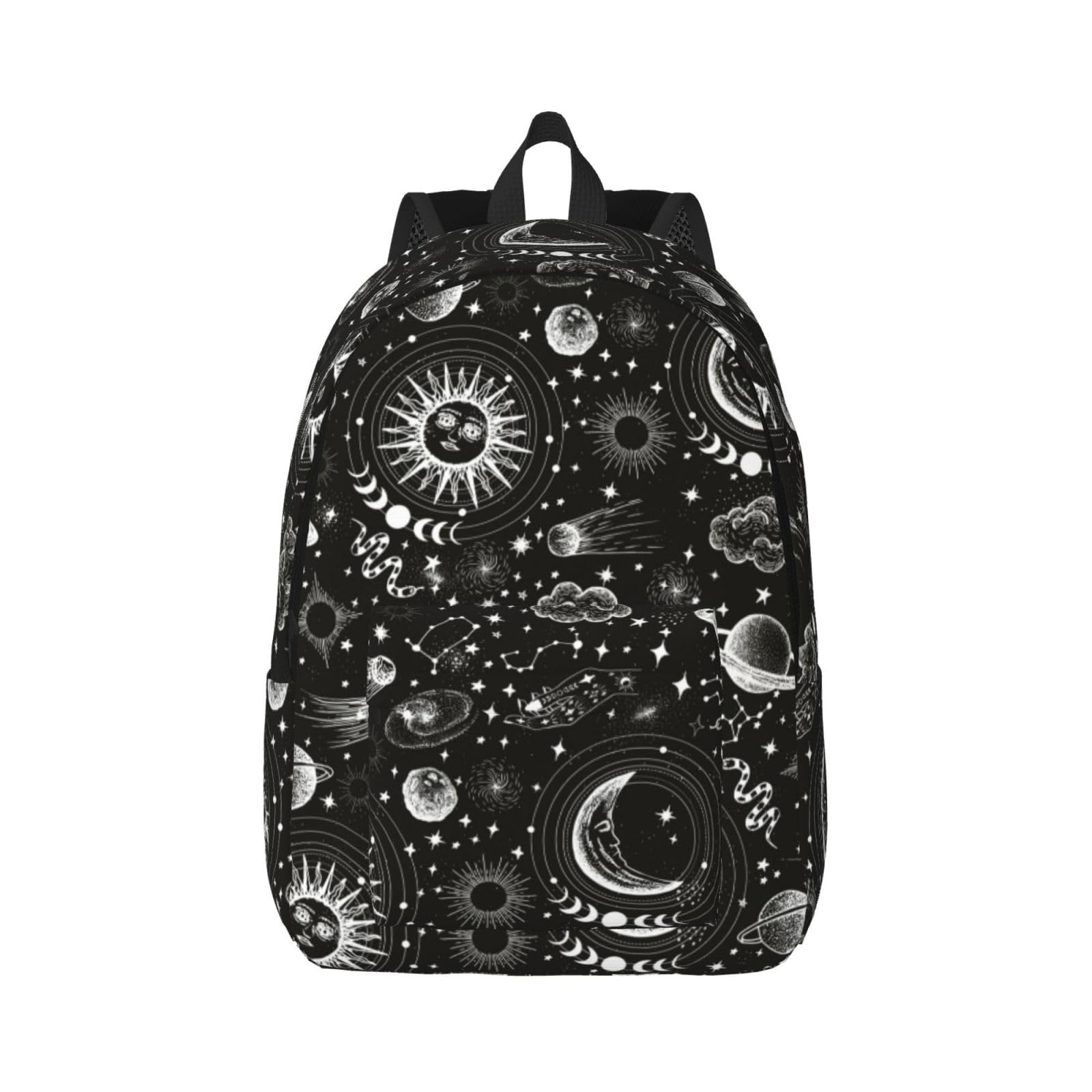 Zminciu Sun And Moon Backpack Laptop Bag Durable Canvas Capacity Large Cute Backpacks Travel Bag