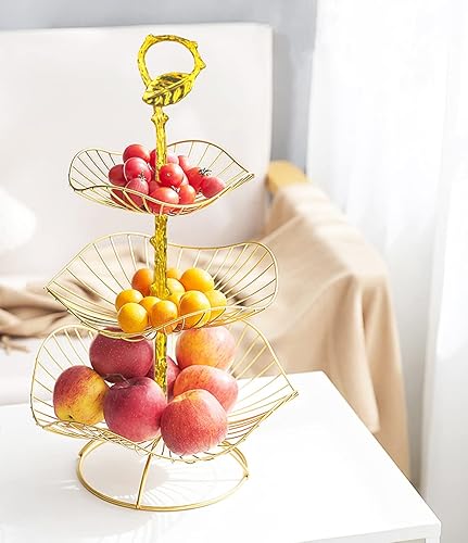 Miniatura 4 de Soporte de 3 niveles para cupcakes de 13.5 pulgadas, soporte de corona de molde de metal, fabricación de bricolaje para plato de frutas, soporte de