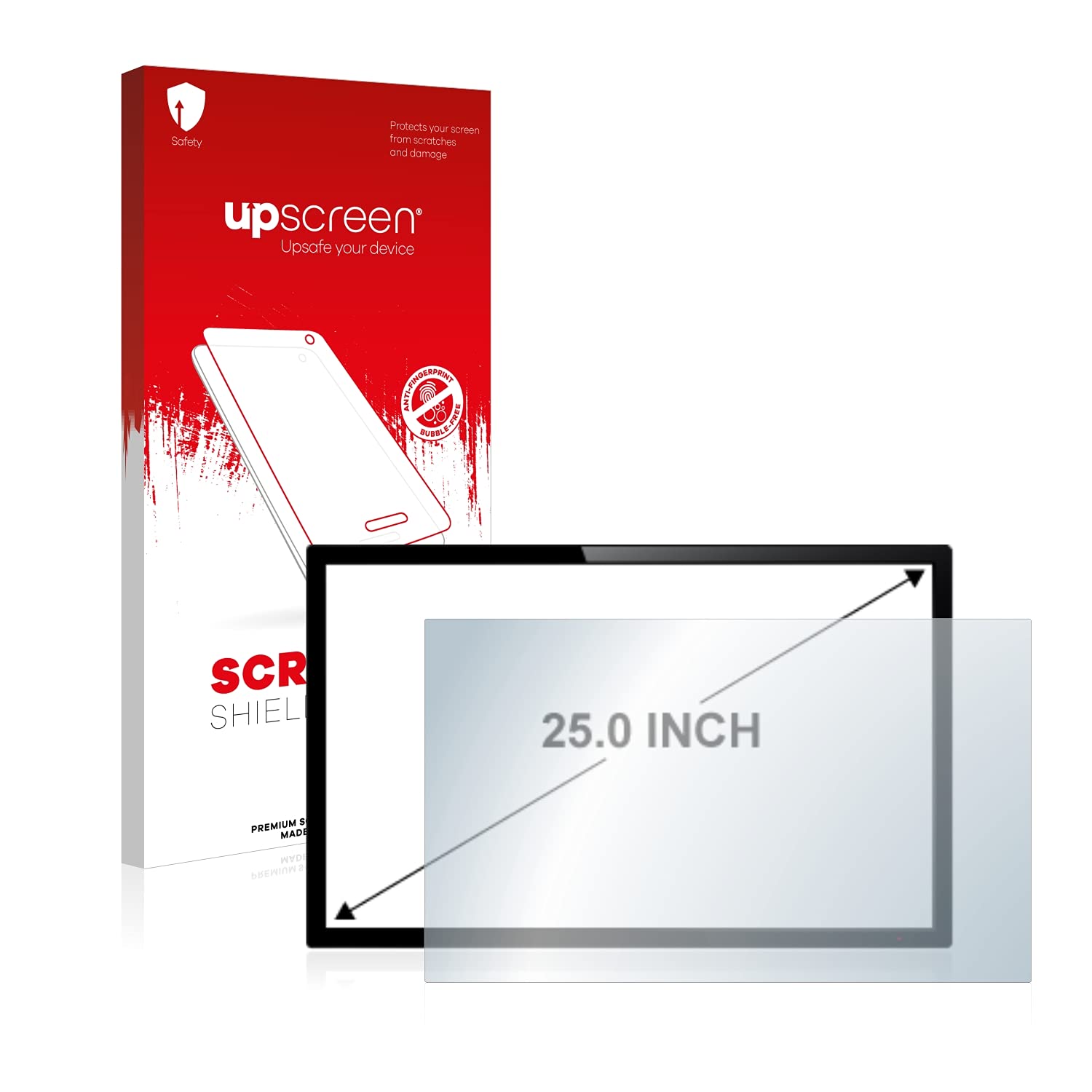 upscreen Protection d’écran tactile PC 25 pouces (63.5 cm) 538x337 mm 16:10 Transparent Anti-Trace