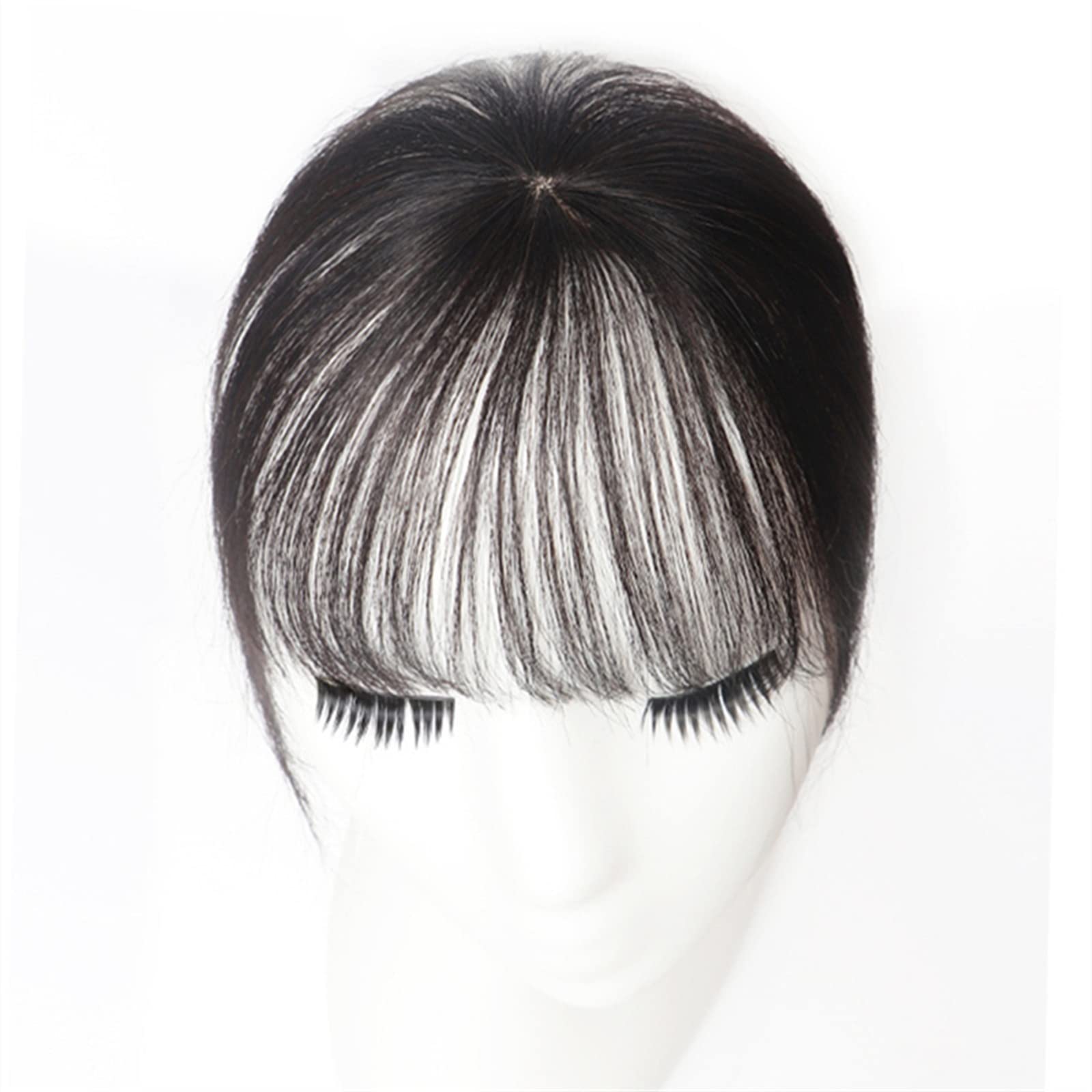 Pinza para el pelo con flequillo Flequillo de cabello humano Flequillo con pieza superior Clip en adorno sin costuras y extensión de flecos Flequillo natural 3D Clip en flequillo Piezas de cabello bra