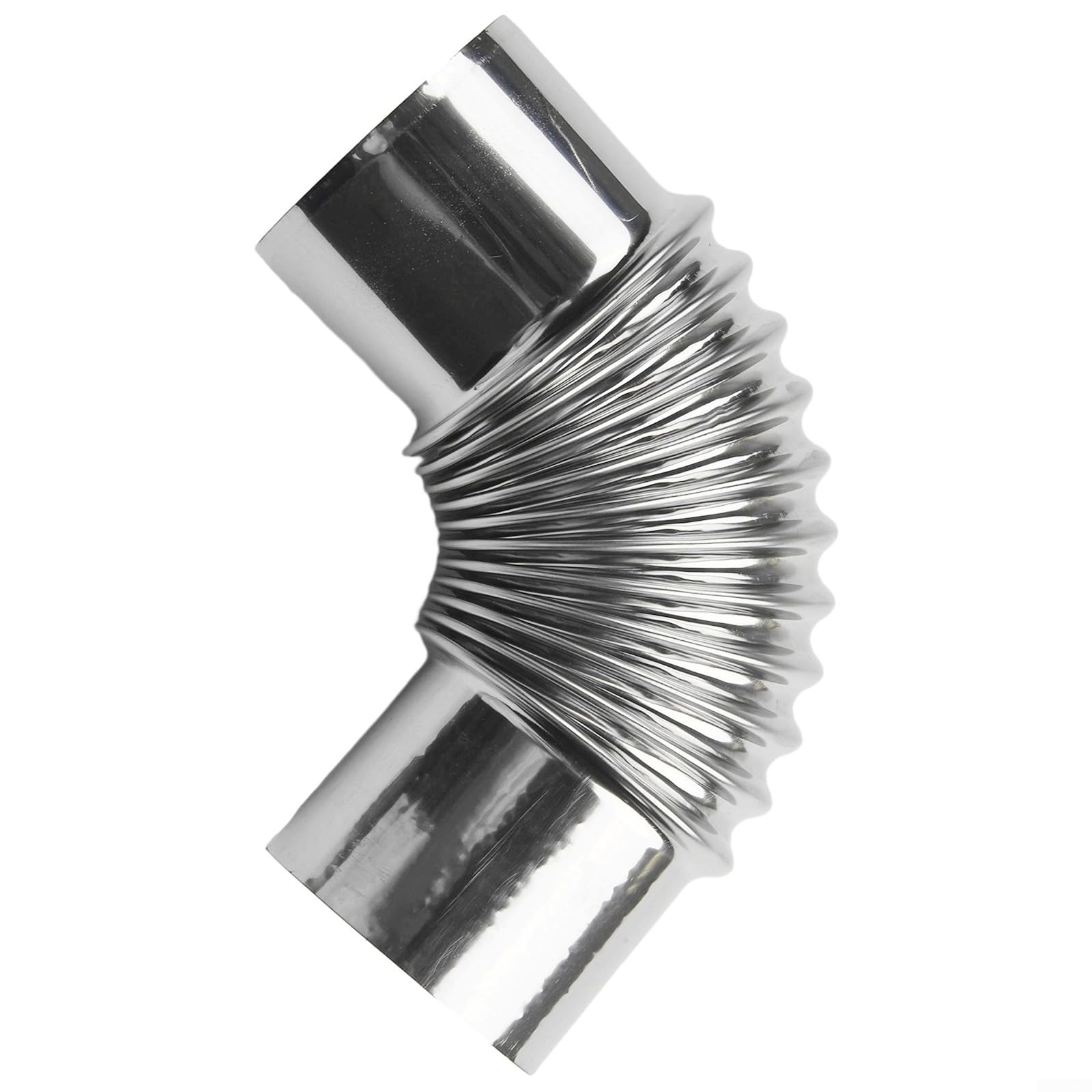 Kolanko rury kominowej ze stali nierdzewnej, wkładka kominowa, rura stalowa do pieców, kominków, grilla, wentylacja, wiele rozmiarów, 50-100 mm, srebrna (60 mm)