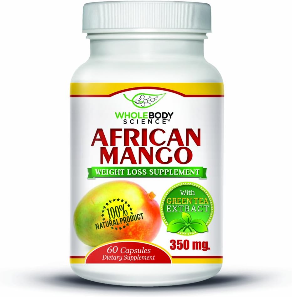 African Mango Plus Green Tea Extract - 350mg Natural Dietary Supplement That Burn Belly Fat for Weight Control - Fresh Premium Quality Fruit Extract - Made In USA - Lifetime Guarantee!