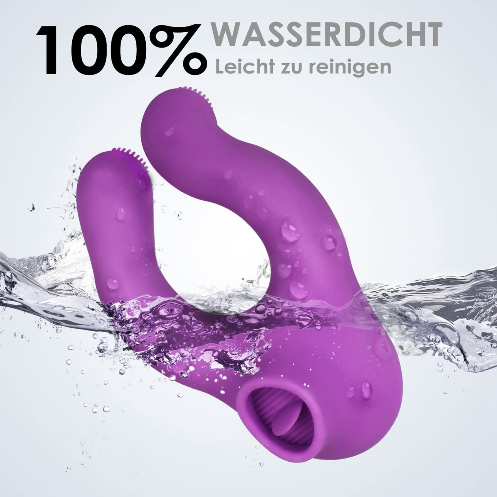 Juguetes sexuales para parejas y hombres con 3 motores - vibrador de anillo de pene con 7 modos de vibración y modos de lamer la lengua, vibradores sexuales de silicona para el clítoris