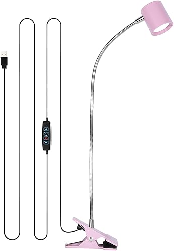 Miniatura 10 de Lámpara de escritorio Dott Arts, luz con clip USB, luces de libro para leer por la noche, 3 modos de color, 10 niveles de brillo, luz de lectura LED