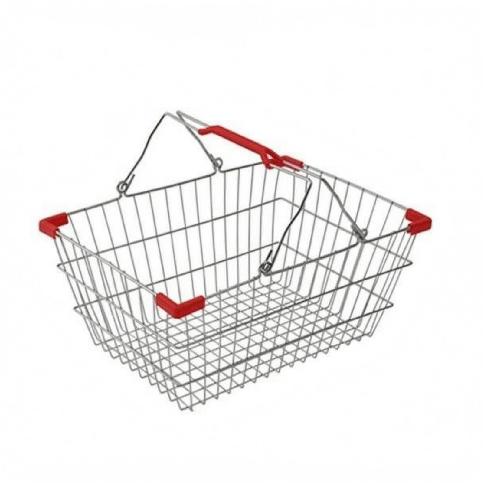 harayaa Commercial Lagerkorb Metall Mesh Warenkorb Aufbewahrungskorb mit Robustem Metallrahmen Und Schutzkanten für Einkauf Geschenk Hausorganisation, 45 32 20cm