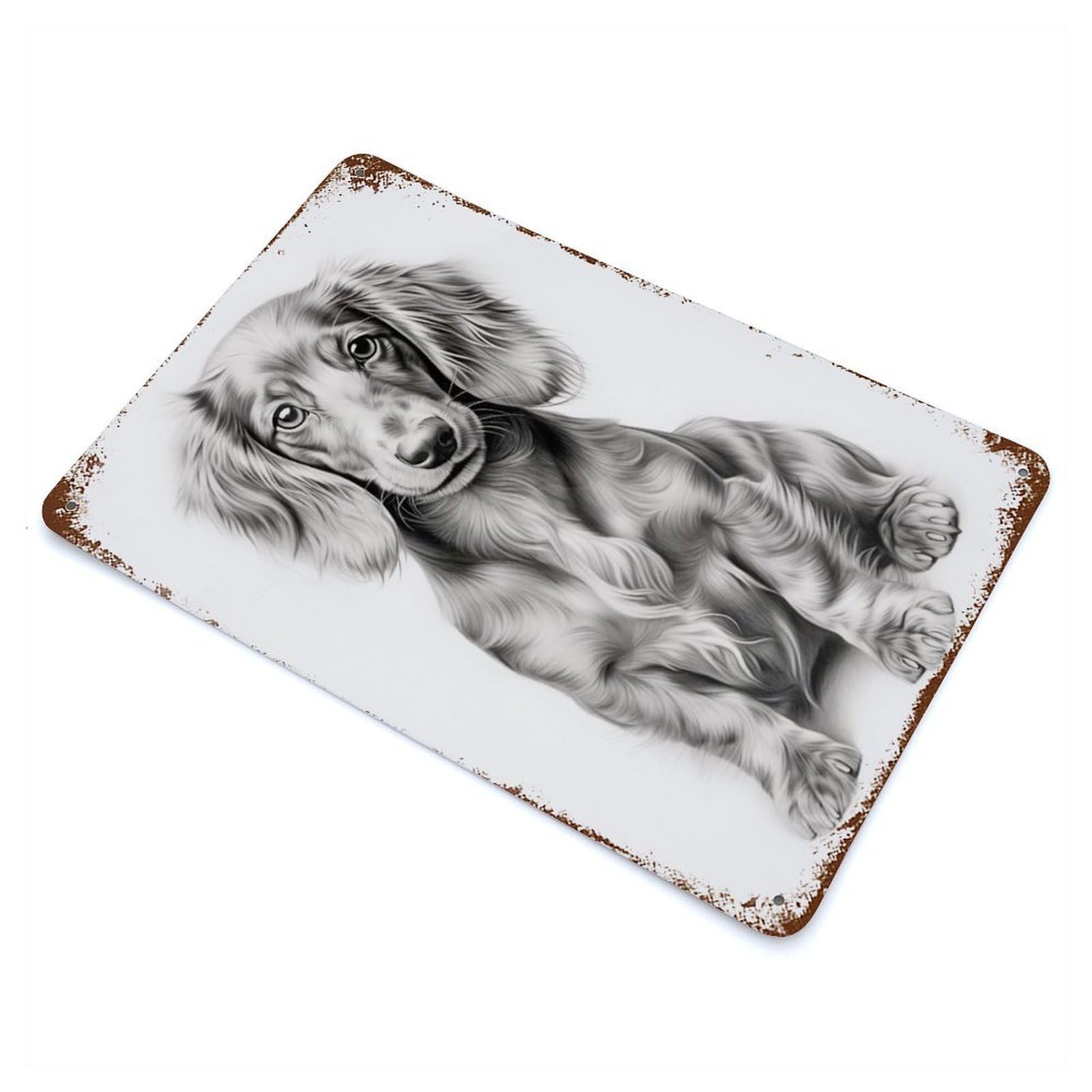 Dachshund Retro Metal Sign 11.8"x7.9", for Garage, Bar And Workshop Decor, Shabby Chic Decor