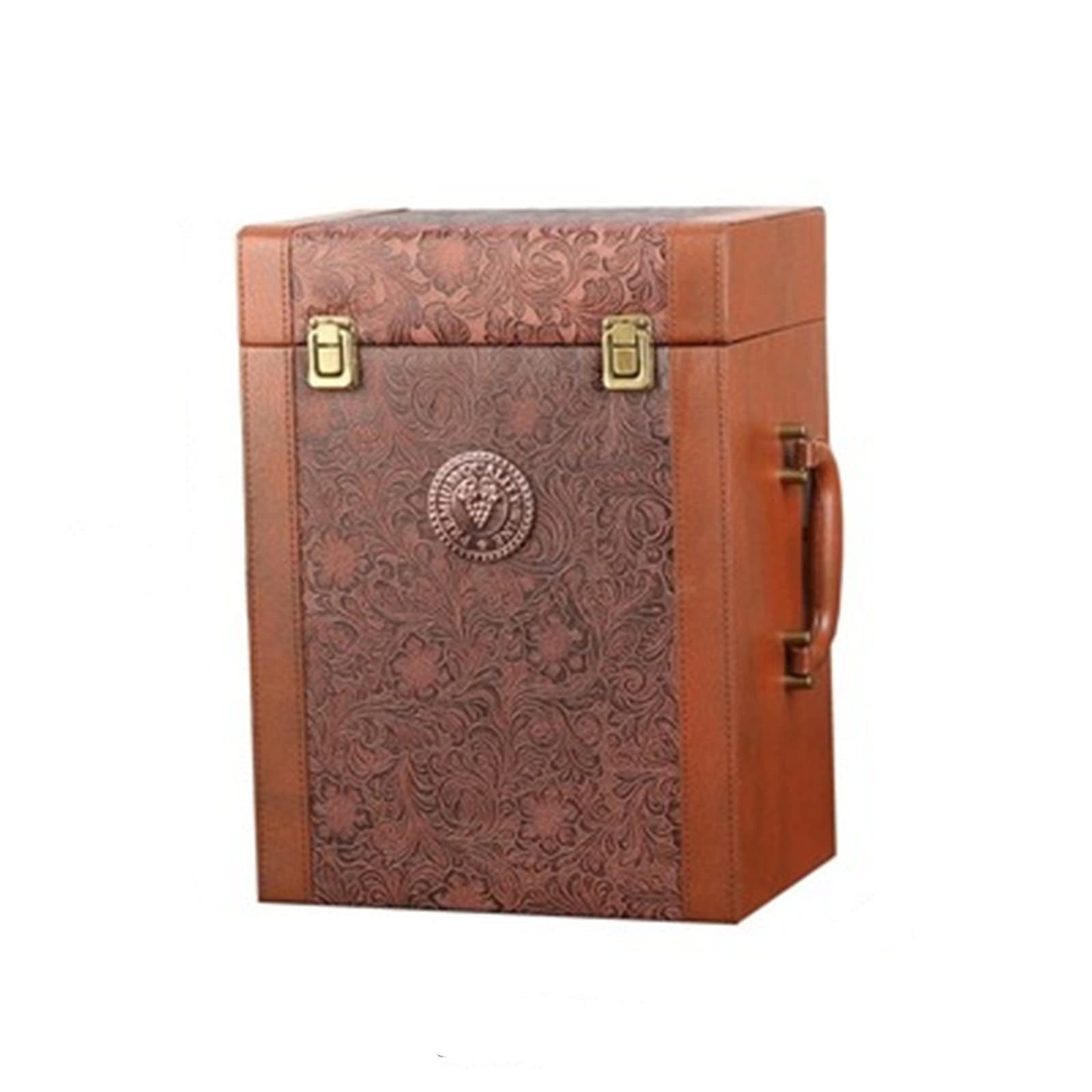 Boîte à vinCoffret Cadeau vin rougeÉtui en Cuir for vinRouge pour Home Bar Decor
