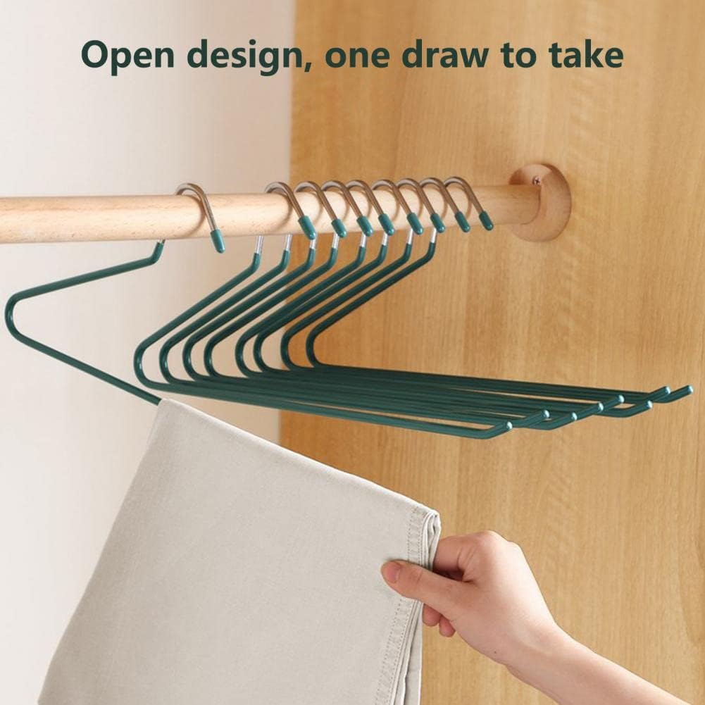 Practical Coat Hanger Metal Clothes Peg Organizer Multifunctional Space-Saving Ended Coat Hanger(C)